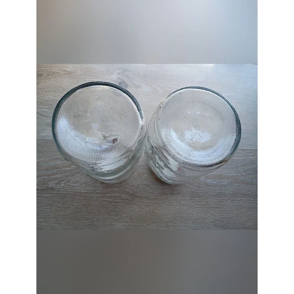 Vintage STAR Mason Jars Clear Glass Set of 2 Embossed Seals & Rims Included 70's